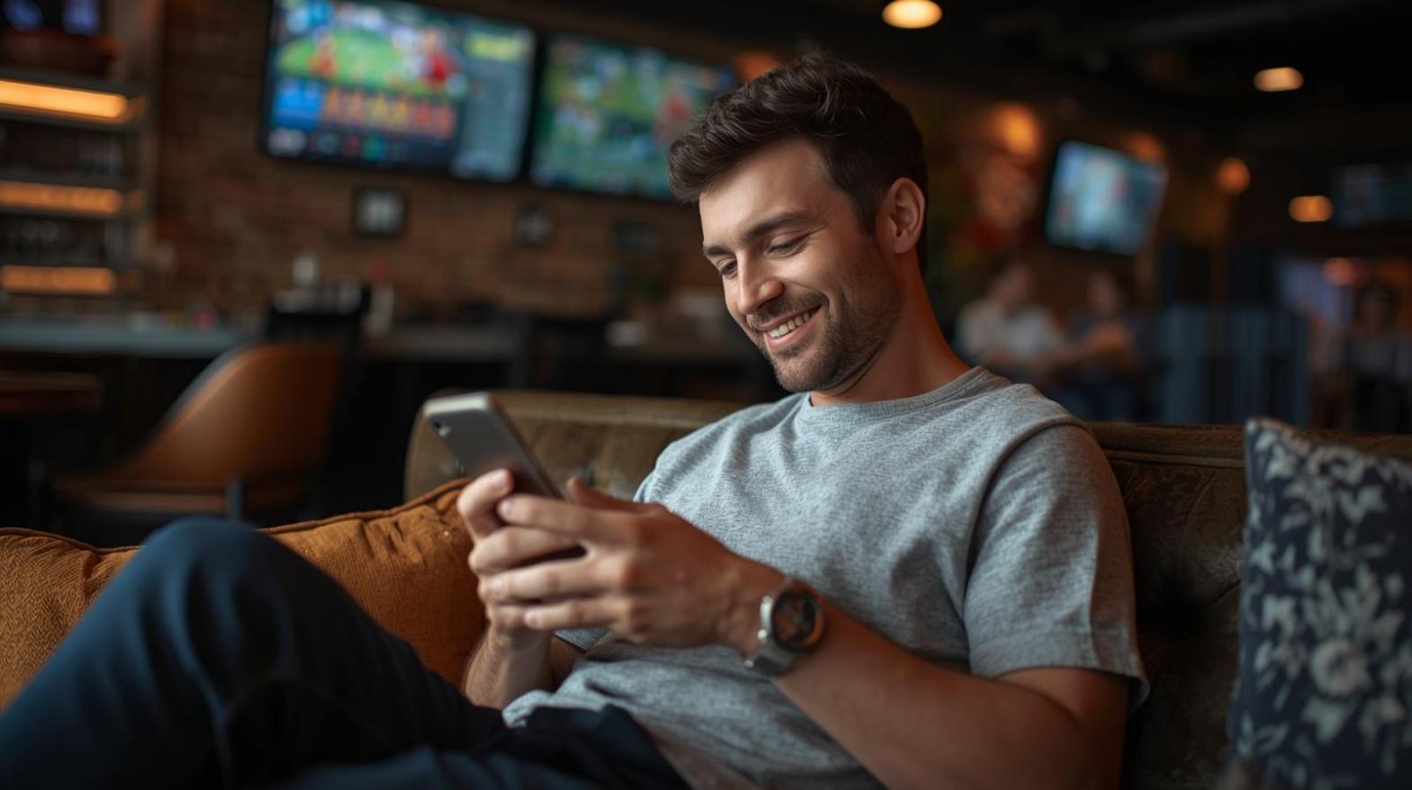 Sports fans analyzing games at home using digital tools with focused enthusiasm.