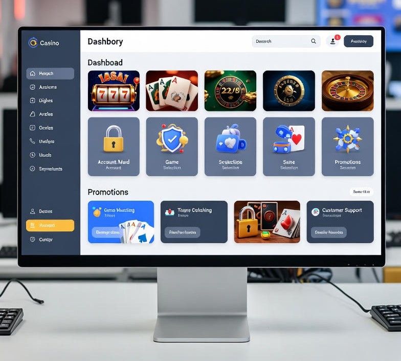 clean dashboard of online casino app
