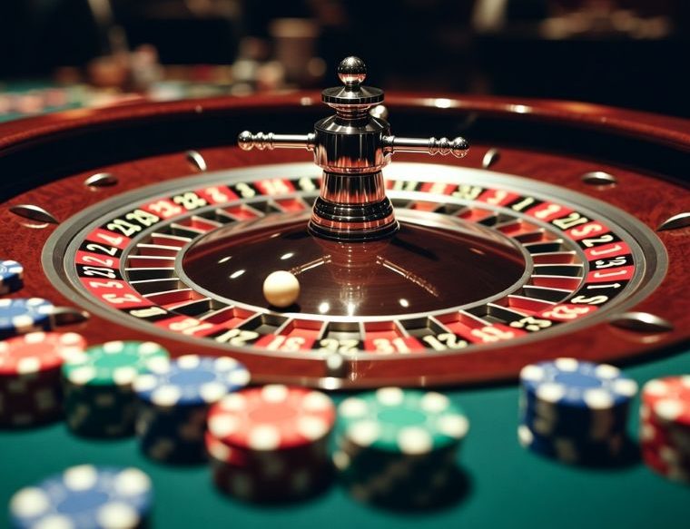 roulette wheel in motion